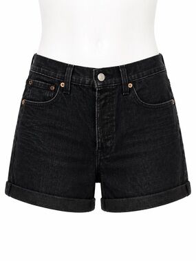 Size 30 Levi’s Women’s 501 Black Denim Shorts High Rise Mom Festival Summer